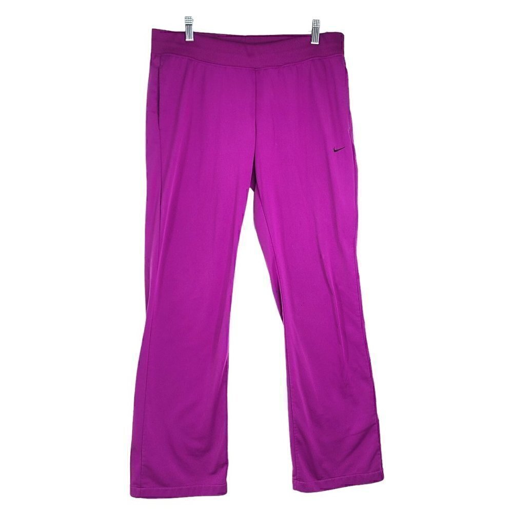 Women's Purple Nike Vintage  Y2K Sweat Track Pants Sz L 31" Inseam Swoosh